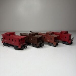 Lot of 4: Vintage Lionel Train Cabooses: 2257, 6257, 6357, 6457